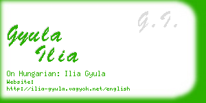 gyula ilia business card